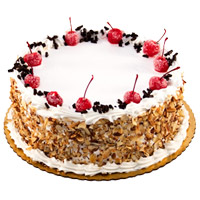 Send 2 Kg Black Forest Cake with Rakhi Delivery in India From 5 Star Hotel