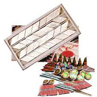 1 Kg Kaju Katli with Assorted Crackers worth Rs 700 Crackers for Children that includes Diwali Gifts to India.