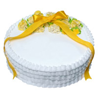 Buy 1 Kg Eggless Vanilla Cake to India